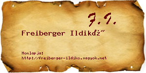 Freiberger Ildikó névjegykártya